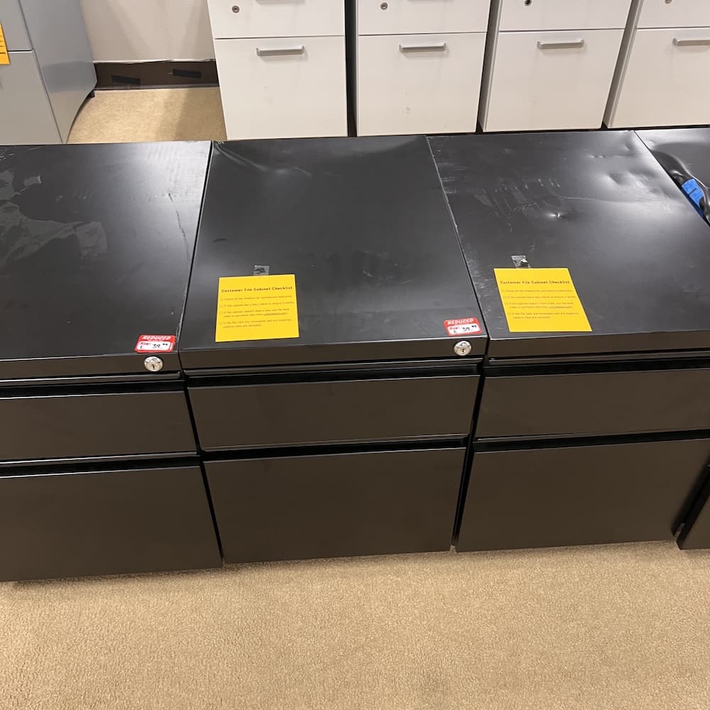 rolling metal black vertical box file, used office furniture