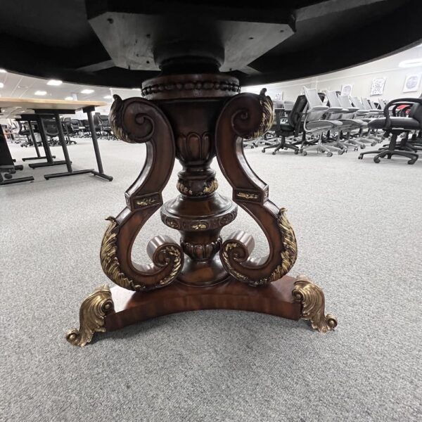 spiro Maitland-Smith table furniture traditional inlay wood building gold used furniture round glass top