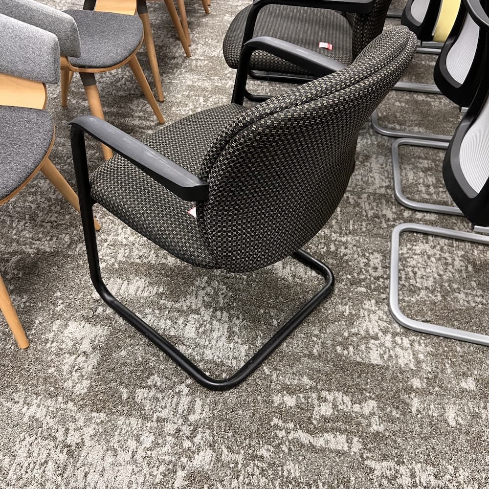black with pattern guest chair, Kimball furniture, national furniture, used office furniture