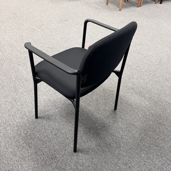 black upholstery stacking chair basyx used office furniture hon arm chair