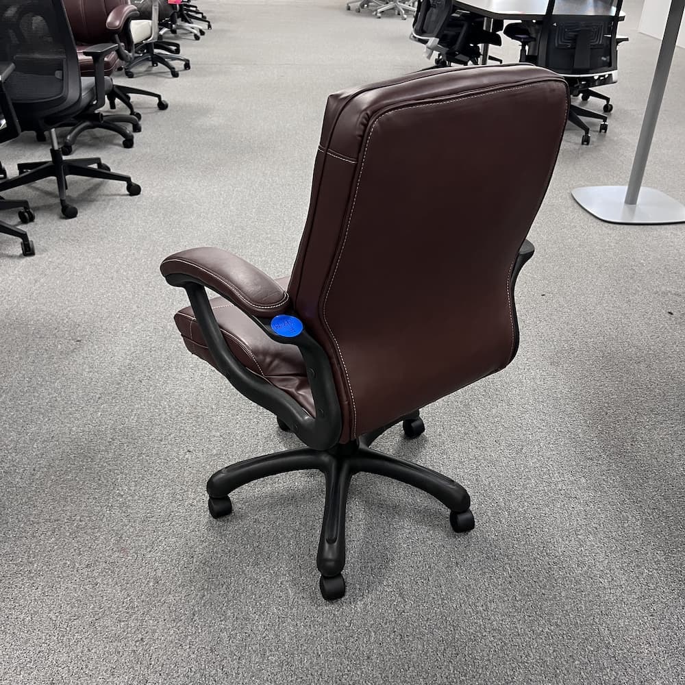 brown vinyl conference chair plush, office furniture, seating