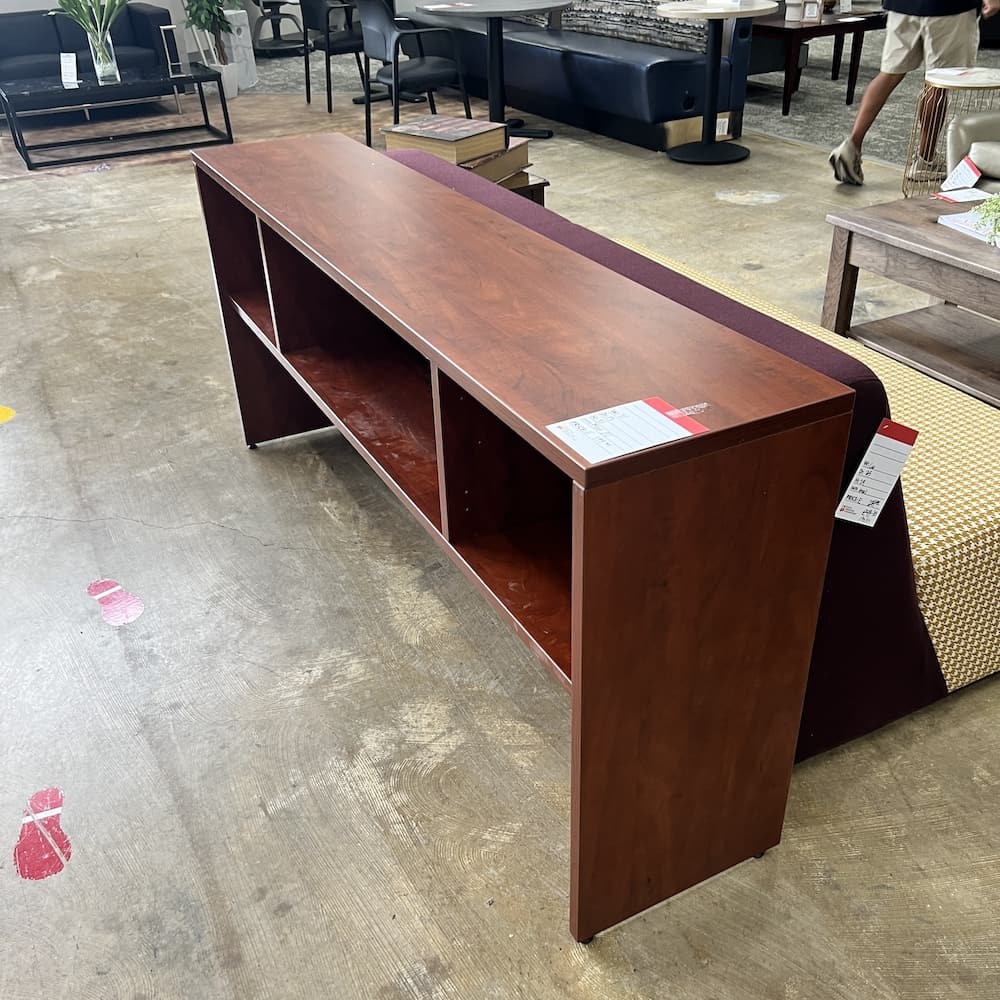 cherry laminate console 71 x 15 storage credenza hallway furniture office