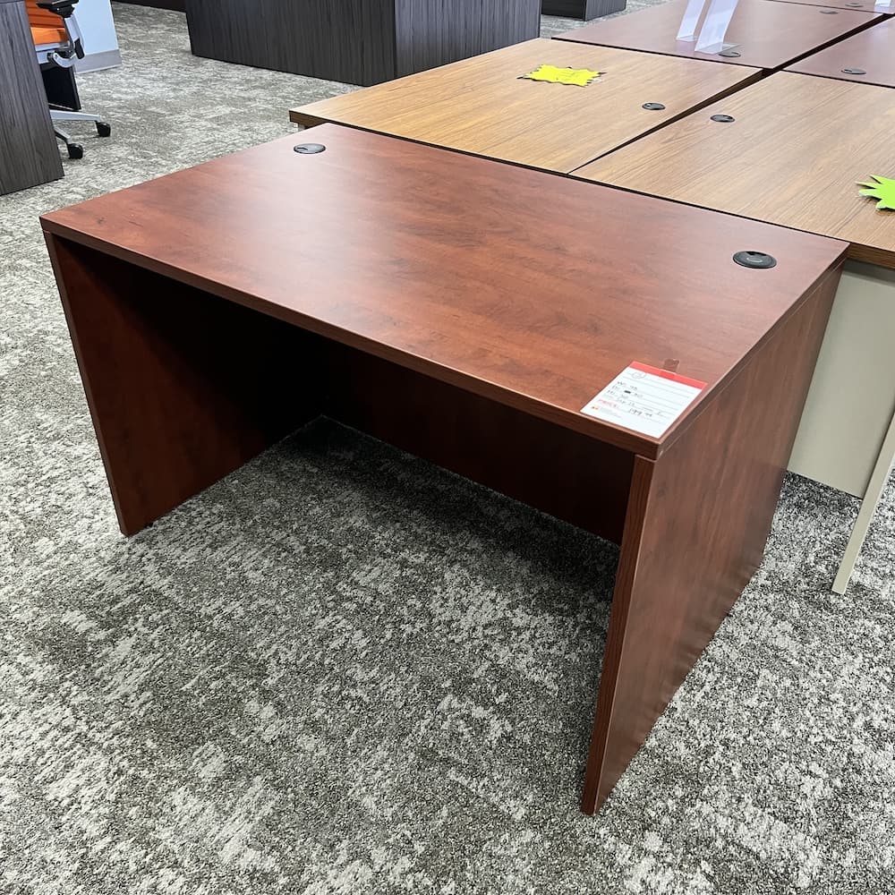 cherry laminate desk shell 48 x 30, used open box office furniture