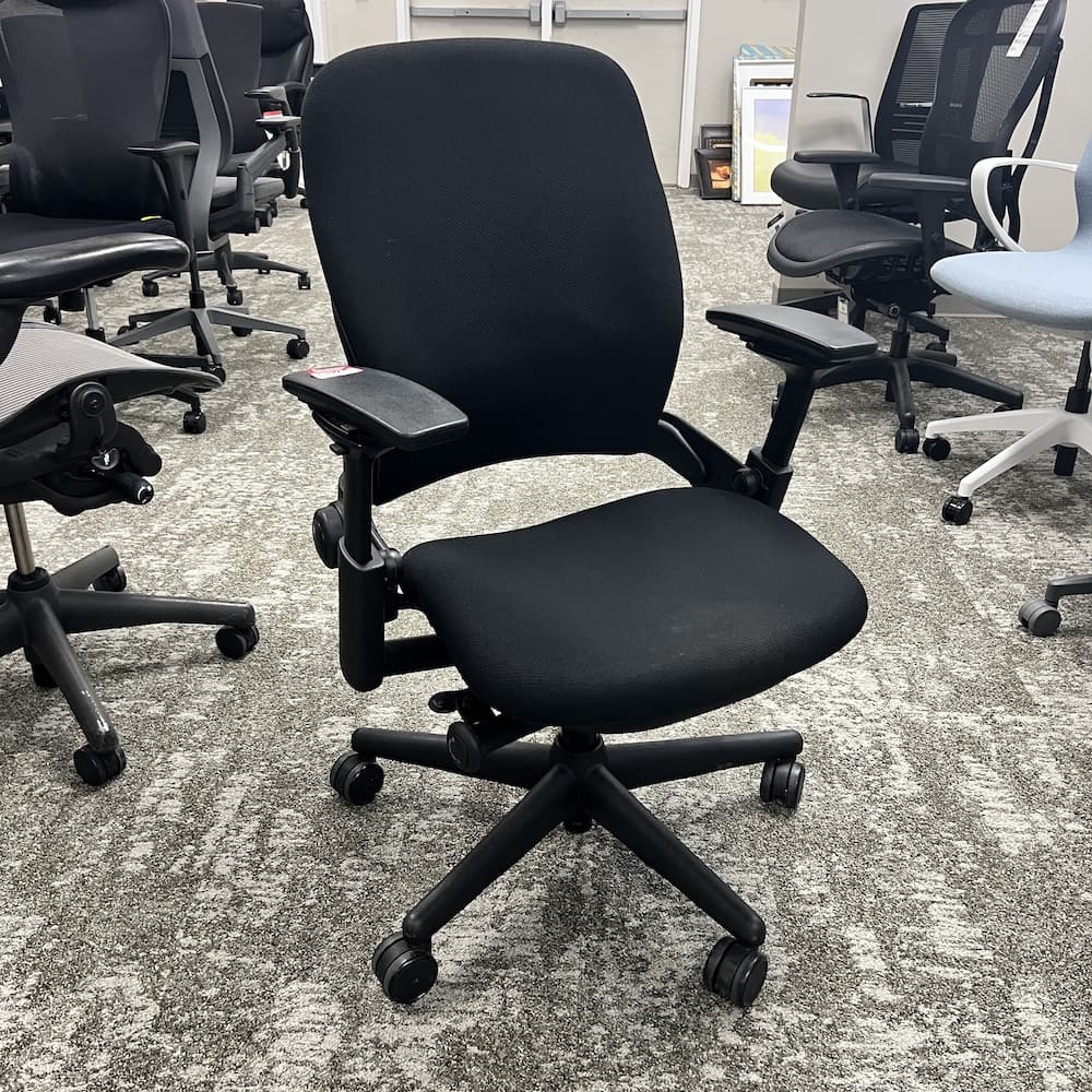 used black Steelcase leap version 2 office chair San Antonio texas fully upholstered