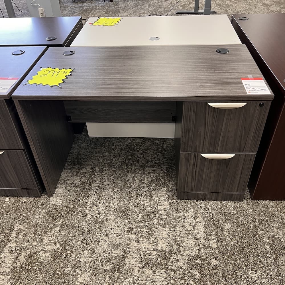 coastal grey laminate desk 48x24 with file file, office furniture
