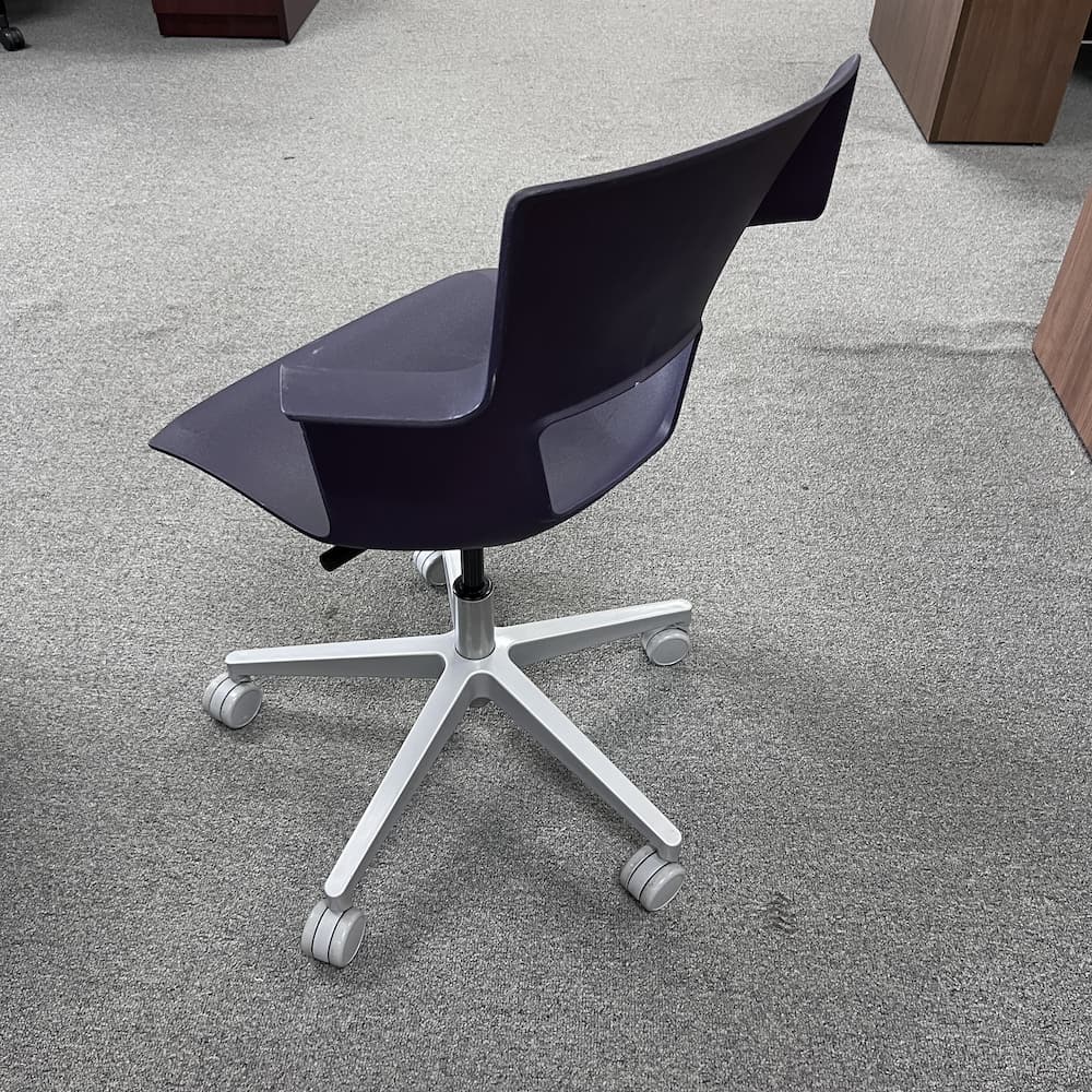 steelcase turnstone shortcut shortcut purple plastic conference chair used office furniture
