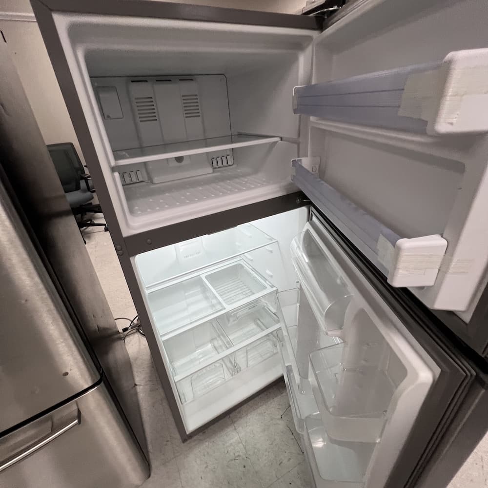 whirlpool stainless steel refrigerator freezer top, used appliances