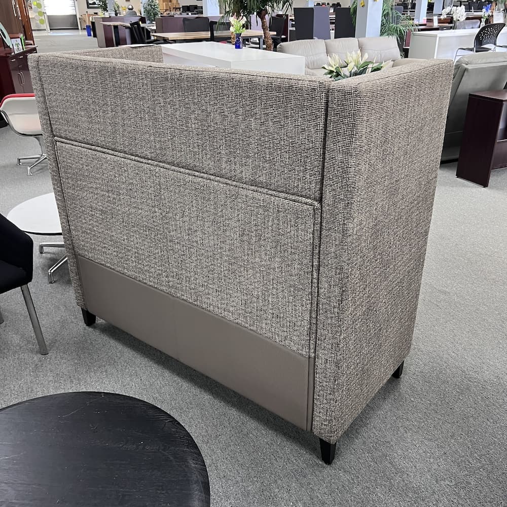 Kimball villa 2 seater privacy bench taupe, used office furniture, lounge, reception