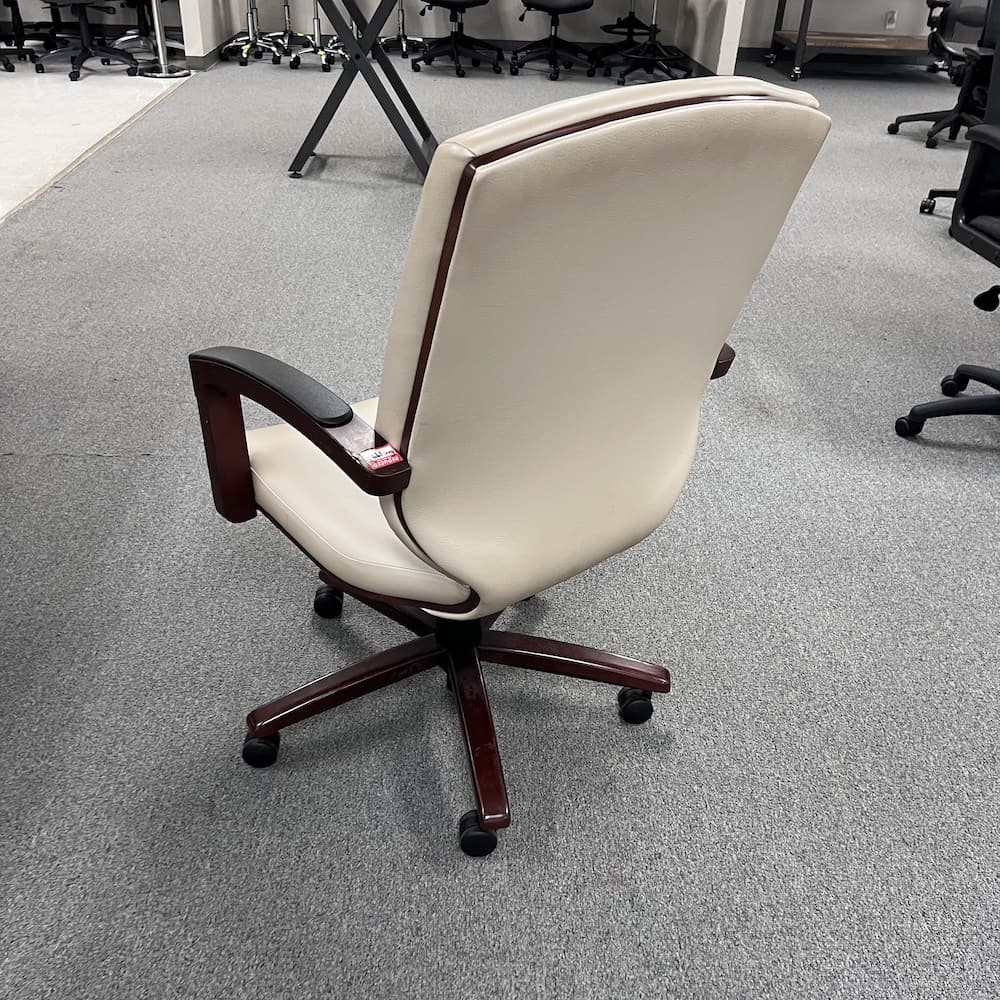 beige champagne vinyl conference chair, Kimball national brand, used office furniture