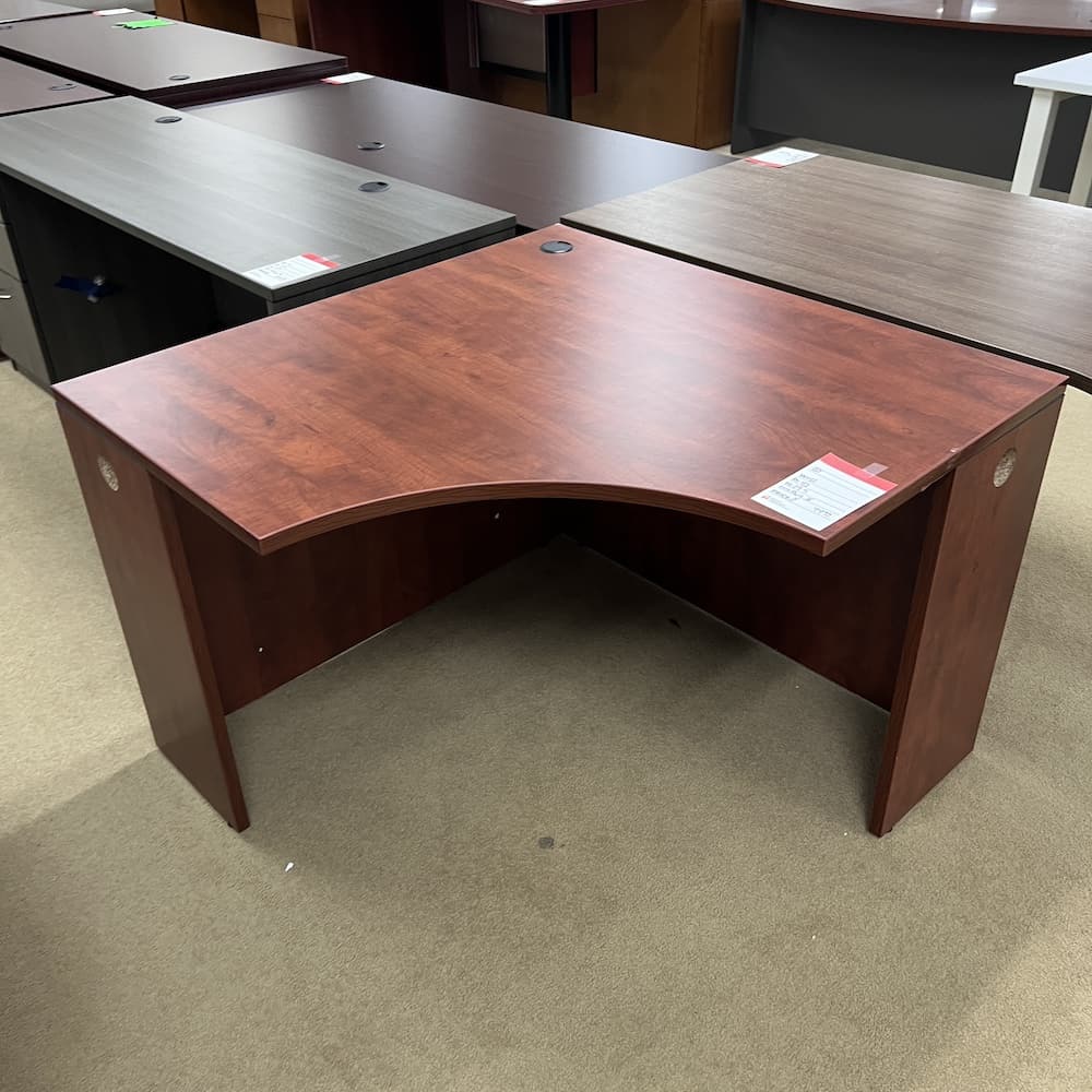 cherry corner desk, laminate, office furniture