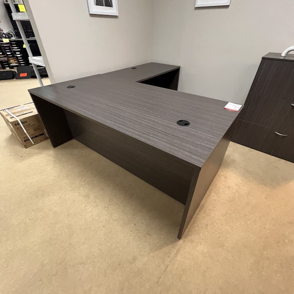 grey laminate l-desk right return hon, used office furniture