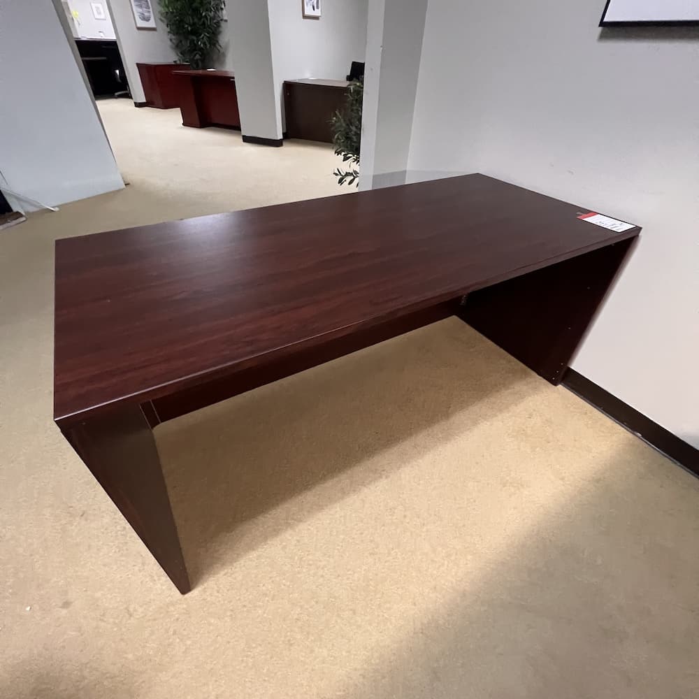 mahogany laminate desk shell, used office furniture