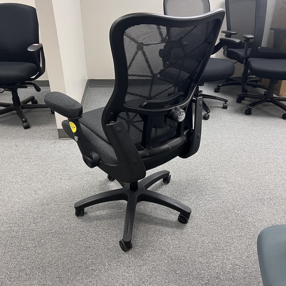 new big and tall office chair, hercules, black mesh back and upholstered, office furniture