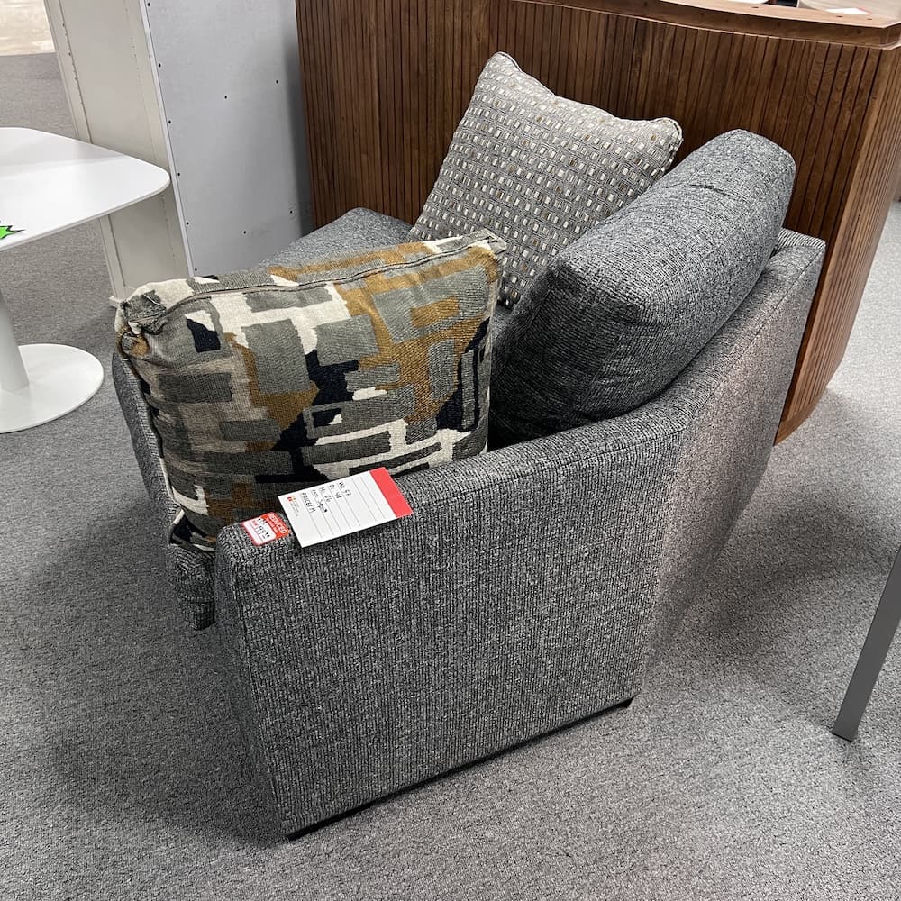 grey upholstered corner couch nook, used home goods, used furniture