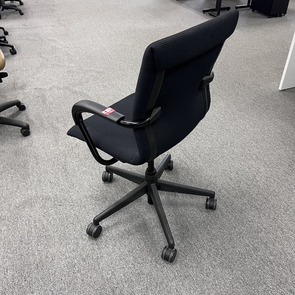 black upholstered conference chair, steelcase protege, used office furniture