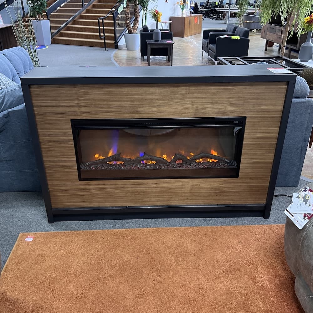 legends fireplace, electric flame, credenza console for tv or ambience, used furniture, open box home furnishings