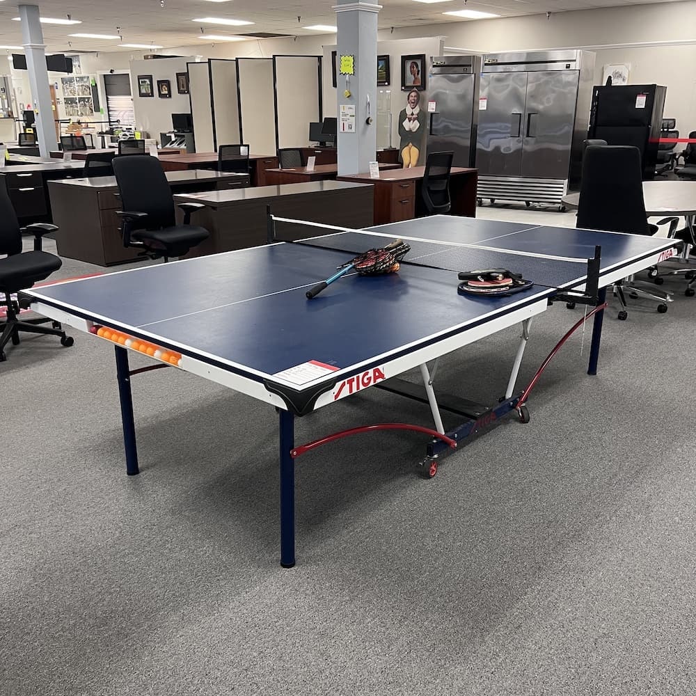 ping pong table folding blue, used gaming table, used furniture, used office