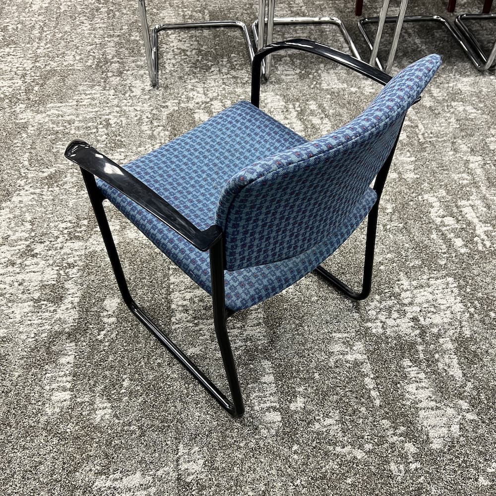 blue upholstery steelcase player stacking chairs, used office furniture