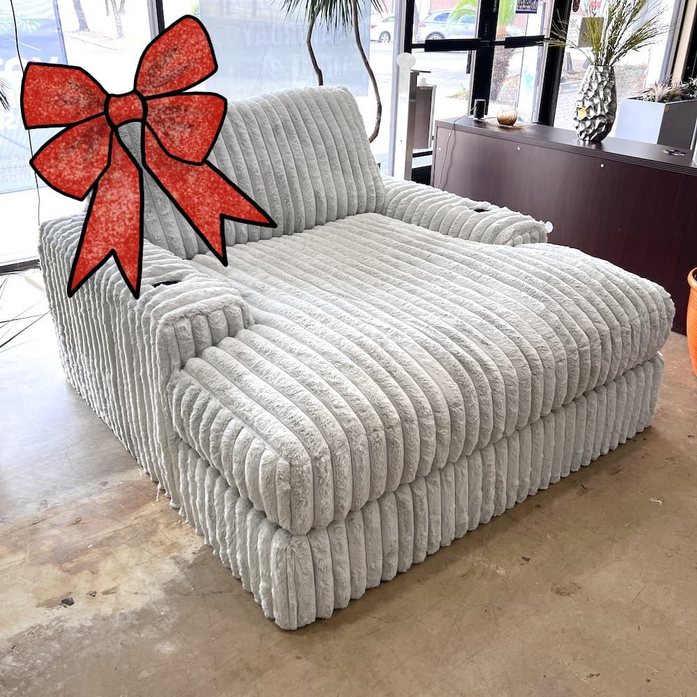 ribbon Ashley furniture stupendous oversized chaise lounge chair, home furniture, seating, corduroy