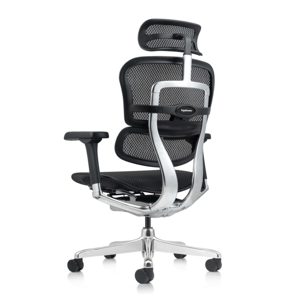 ergohuman, eurotech task chair, ergonomic, office chair, new office furniture, black full mesh with headrest, san Antonio Texas