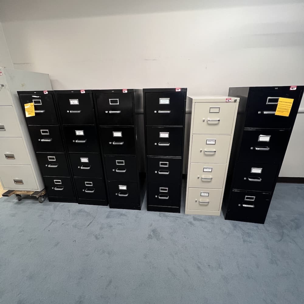 metal vertical file cabinet 4 -5 drawer, used office furniture in San Antonio Texas