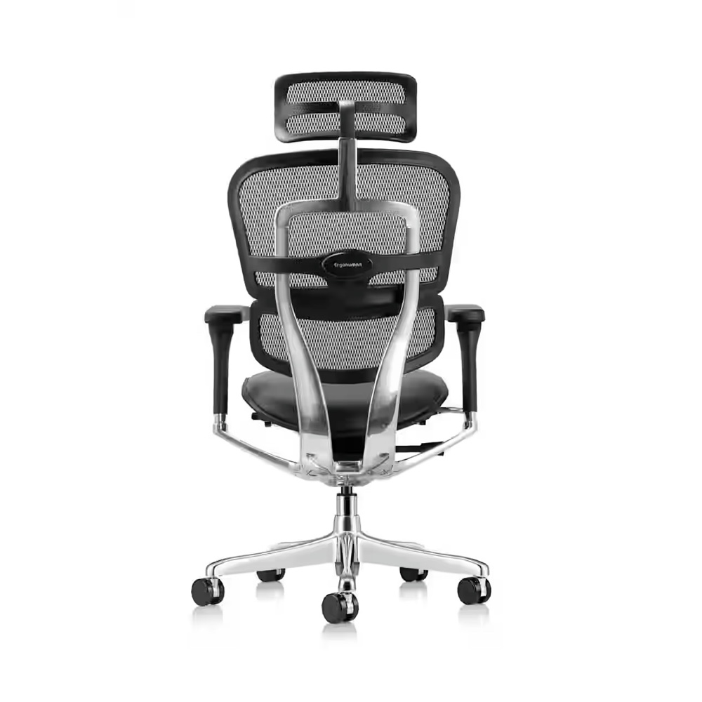 ME4ERG-GEN2, ergohuman, eurotech black, mesh back, leather seat task chair, office furniture, office chair, new, San Antonio Texas