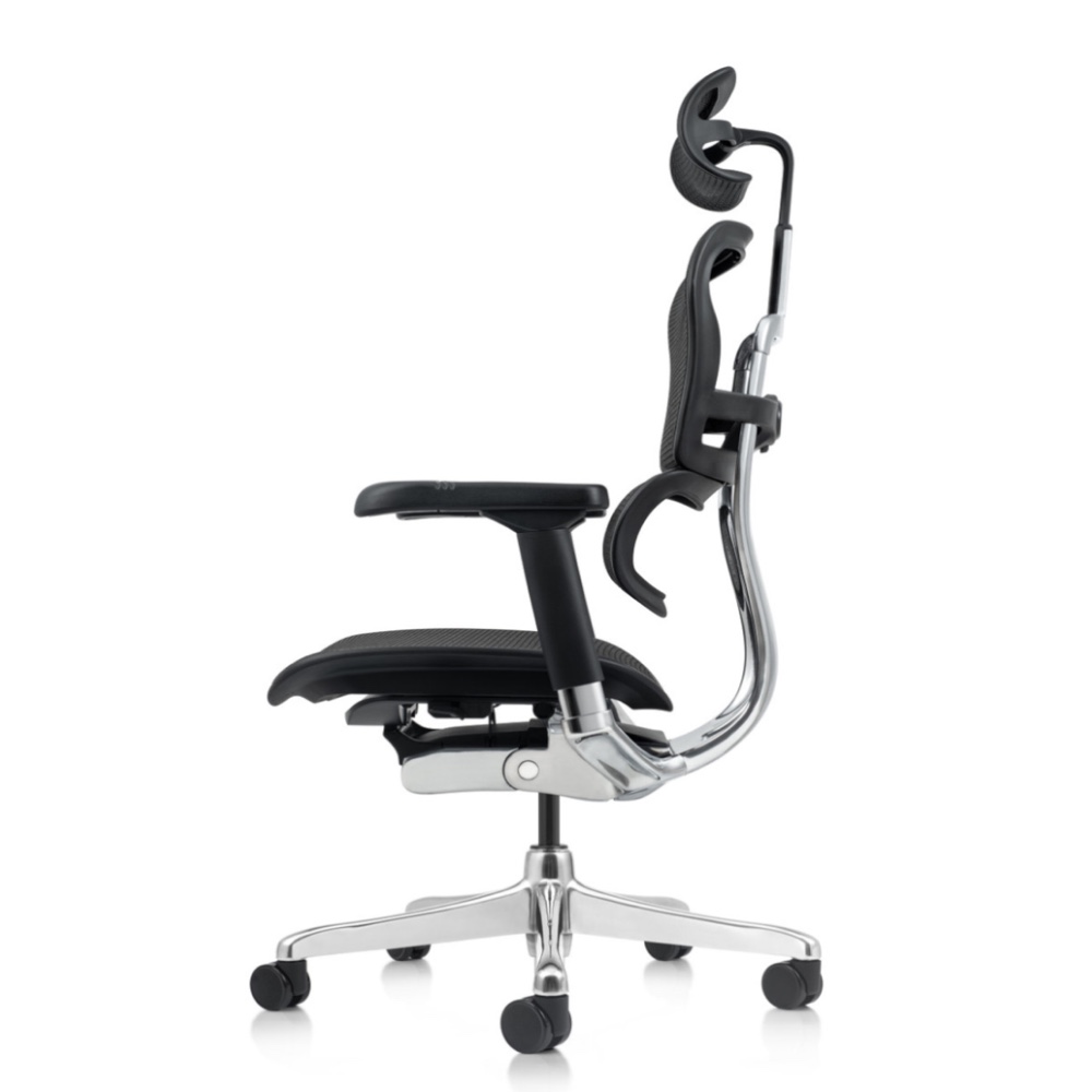 ergohuman, eurotech task chair, ergonomic, office chair, new office furniture, black full mesh with headrest, san Antonio Texas