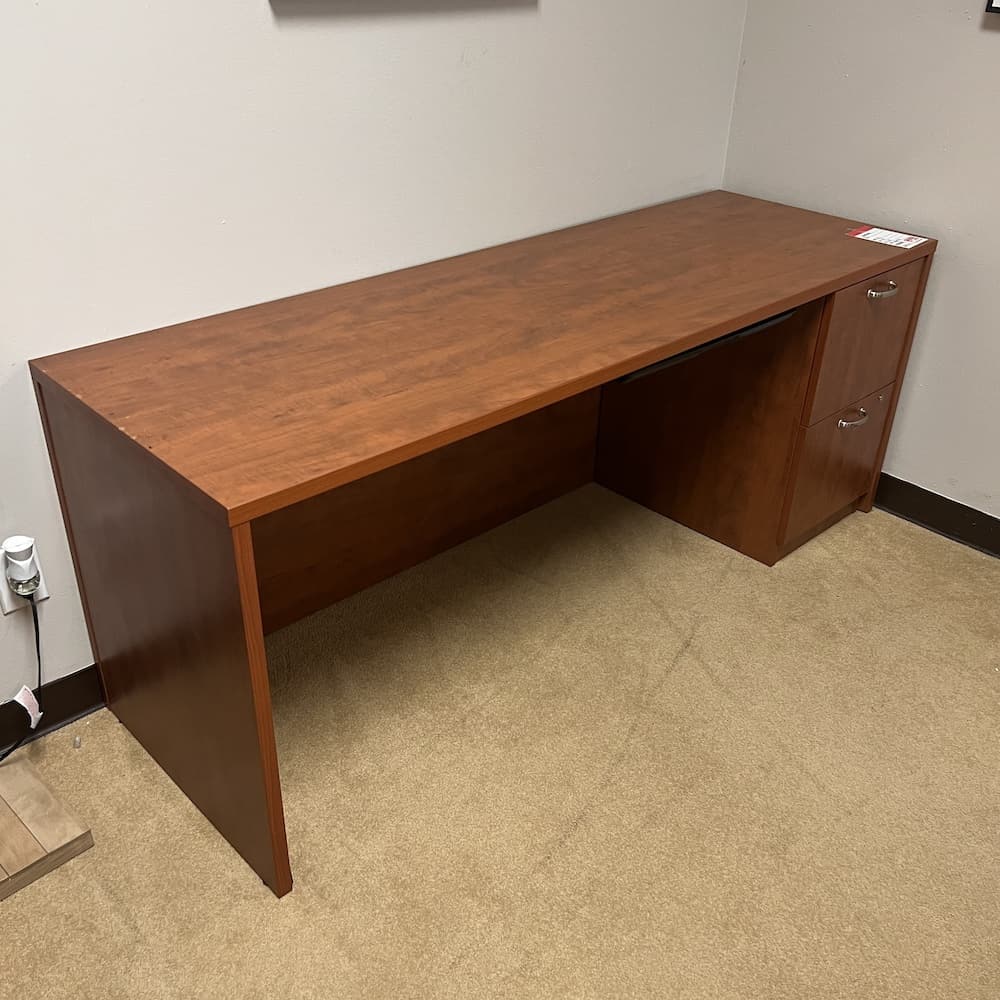 cherry laminate desk credenza, Steelcase, used office furniture
