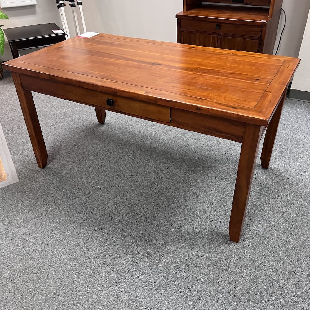 cherry veneer writing desk with pull out keyboard tray, used office furniture