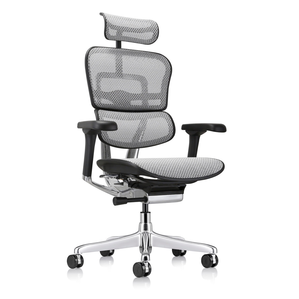 ME7ERG-GEN2 ergohuman, eurotech task chair, ergonomic, office chair, new office furniture, grey full mesh with headrest, san Antonio Texas