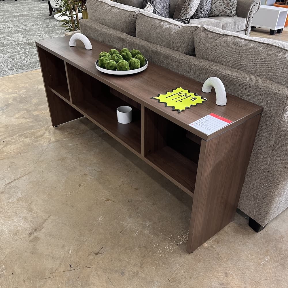 Walnut laminate console tv cabinet, credenza hallway storage table, used office furniture, used home furniture