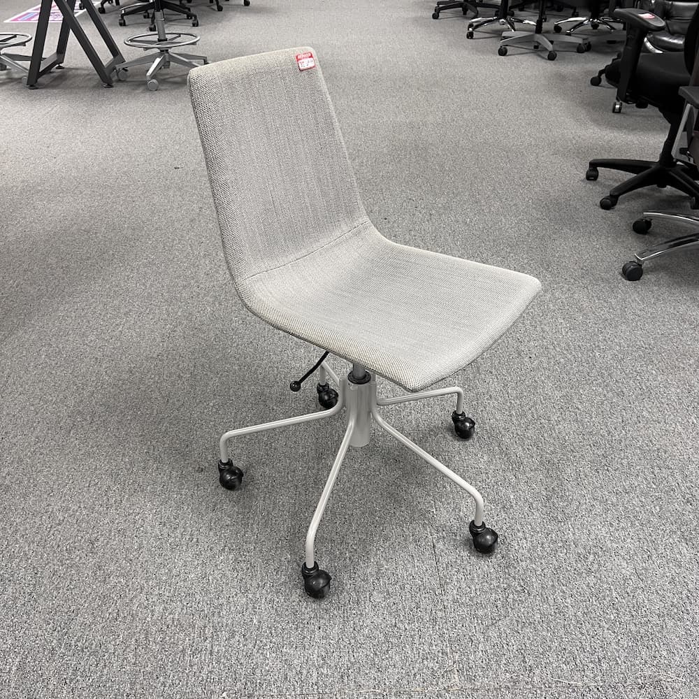 west elm slope swivel chair, used home furniture, used office furniture, light grey upholstery