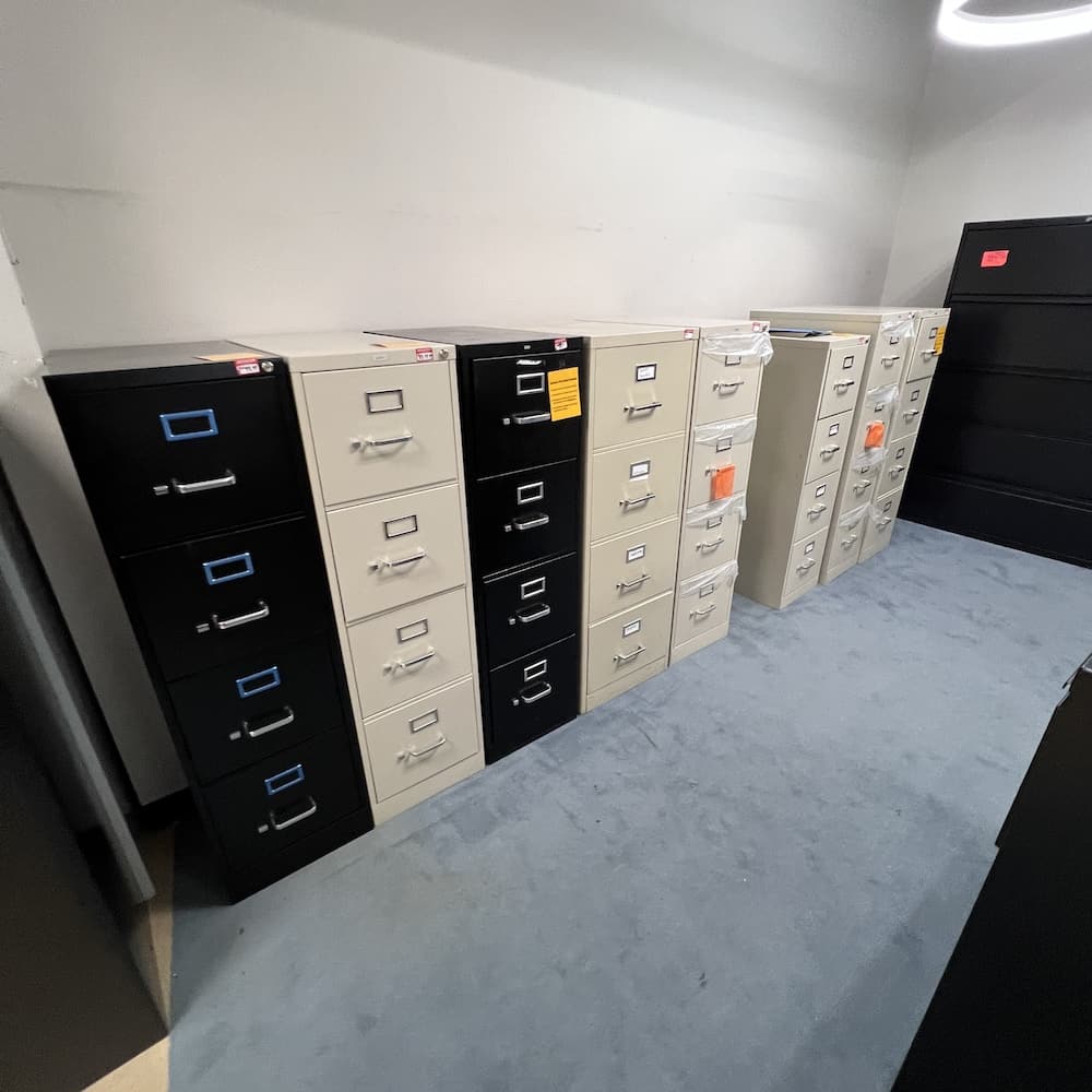 metal vertical file cabinet 4 -5 drawer, used office furniture in San Antonio Texas