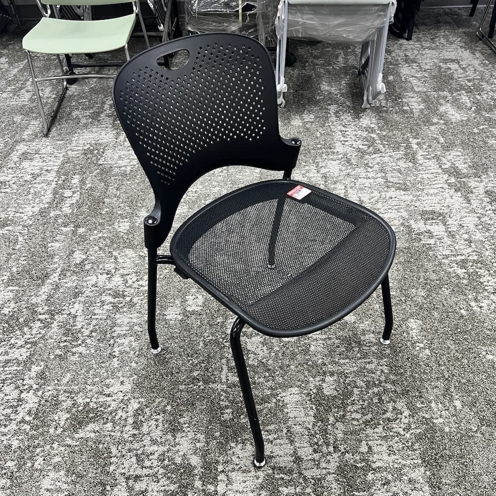 Herman Miller caper stacking chair, used office furniture, black mesh