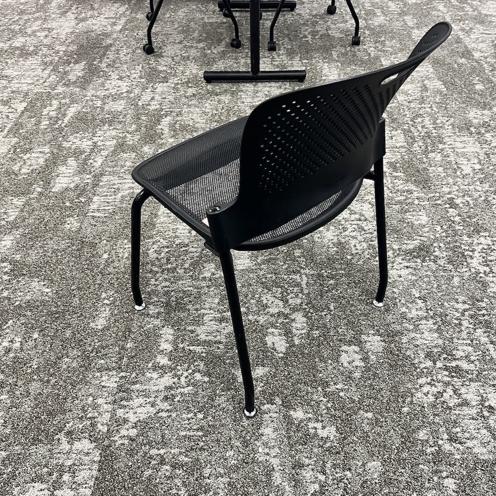 Herman Miller caper stacking chair, used office furniture, black mesh