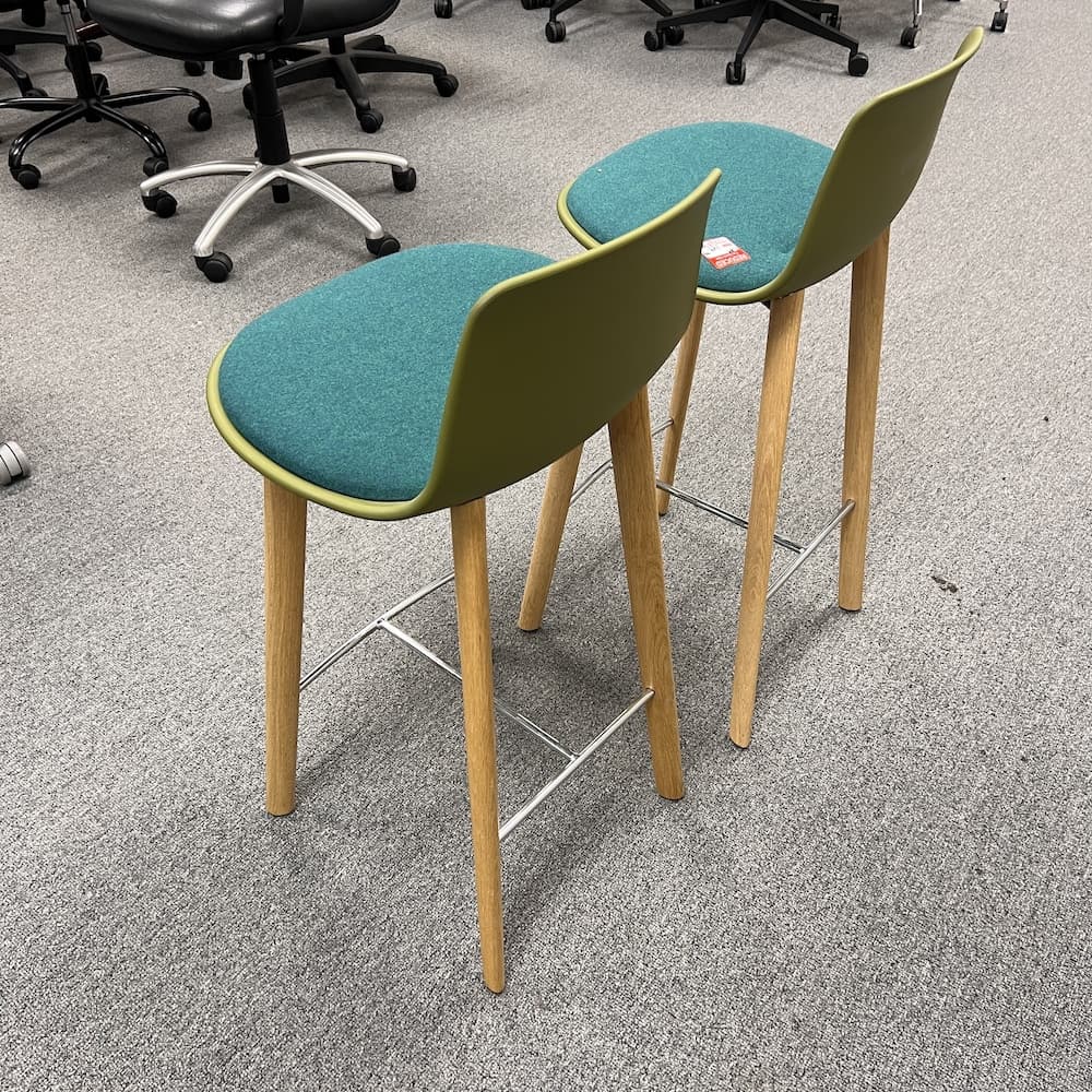 green Enea lotus bar stool, steelcase, used office furniture