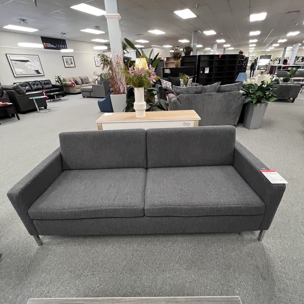 Keilhauer commercial sofa, grey upholstery, used office furniture