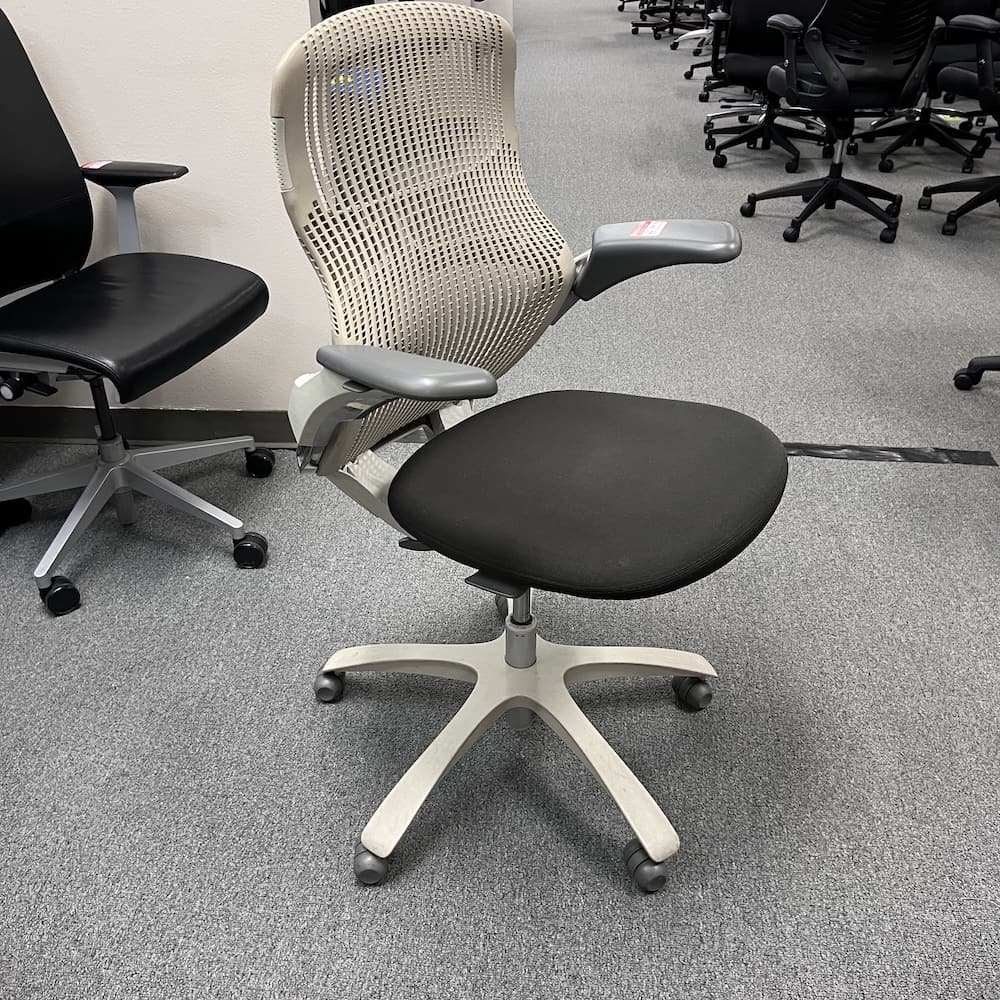 dark brown and beige generation knoll task chair used office furniture