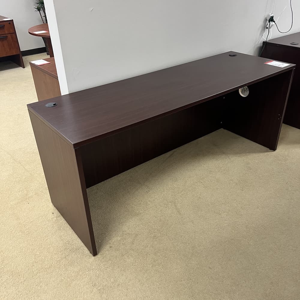mahogany laminate desk shell credenza 71 x 24, used office furniture