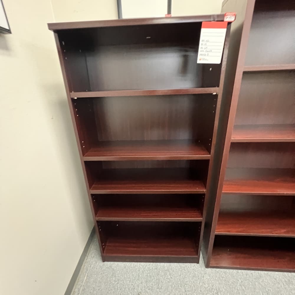 mahogany bookcase laminate, used office furniture 66" tall