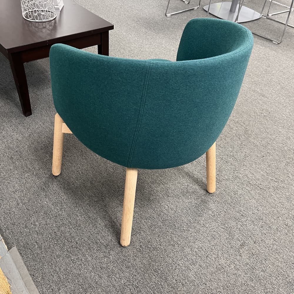 teal wool Hightower chair, guest chair, used office furniture
