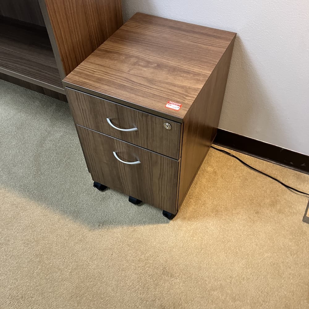 box file rolling pedestal file with silver pulls, used office furniture