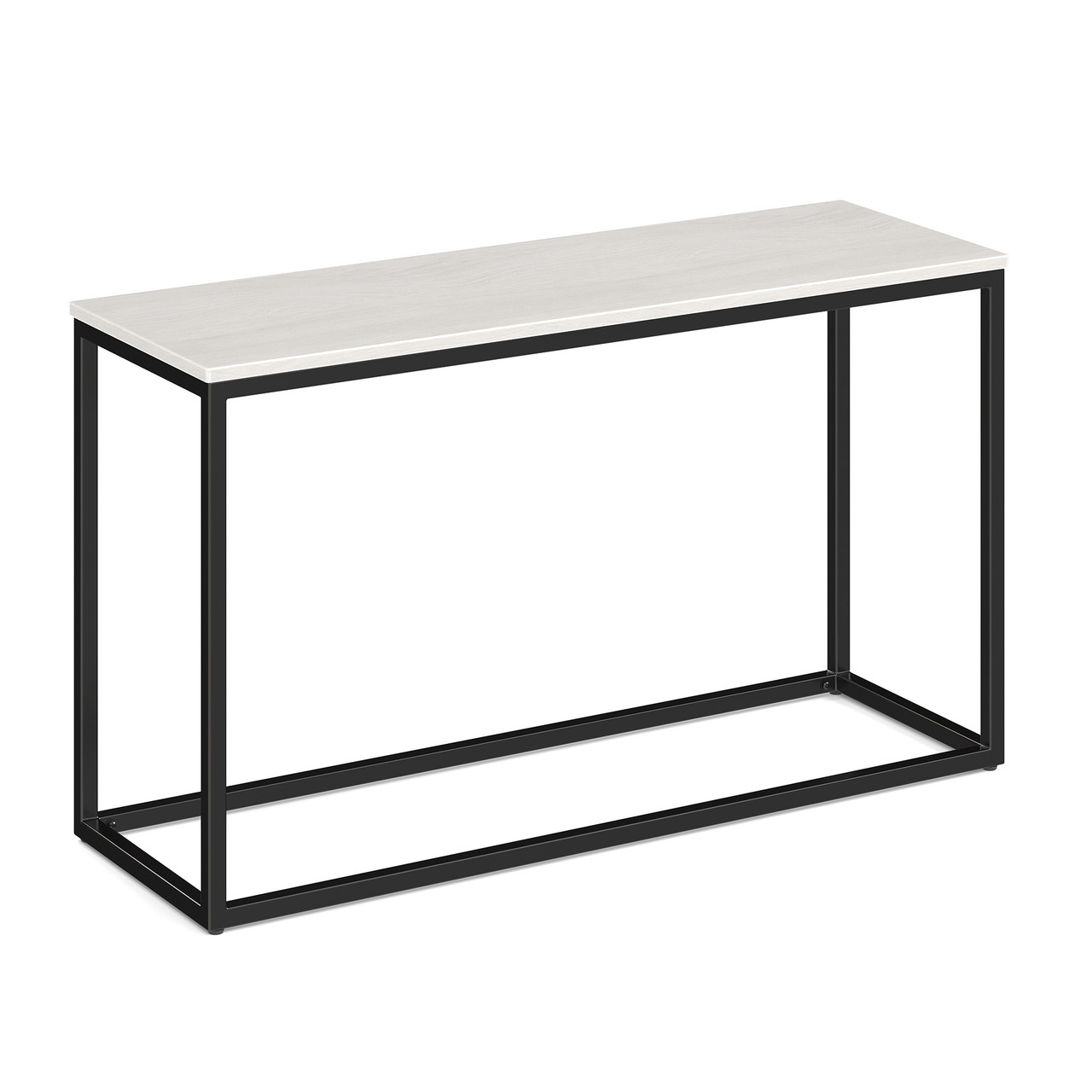 Arcadia white console table laminate with black metal base, new office furniture