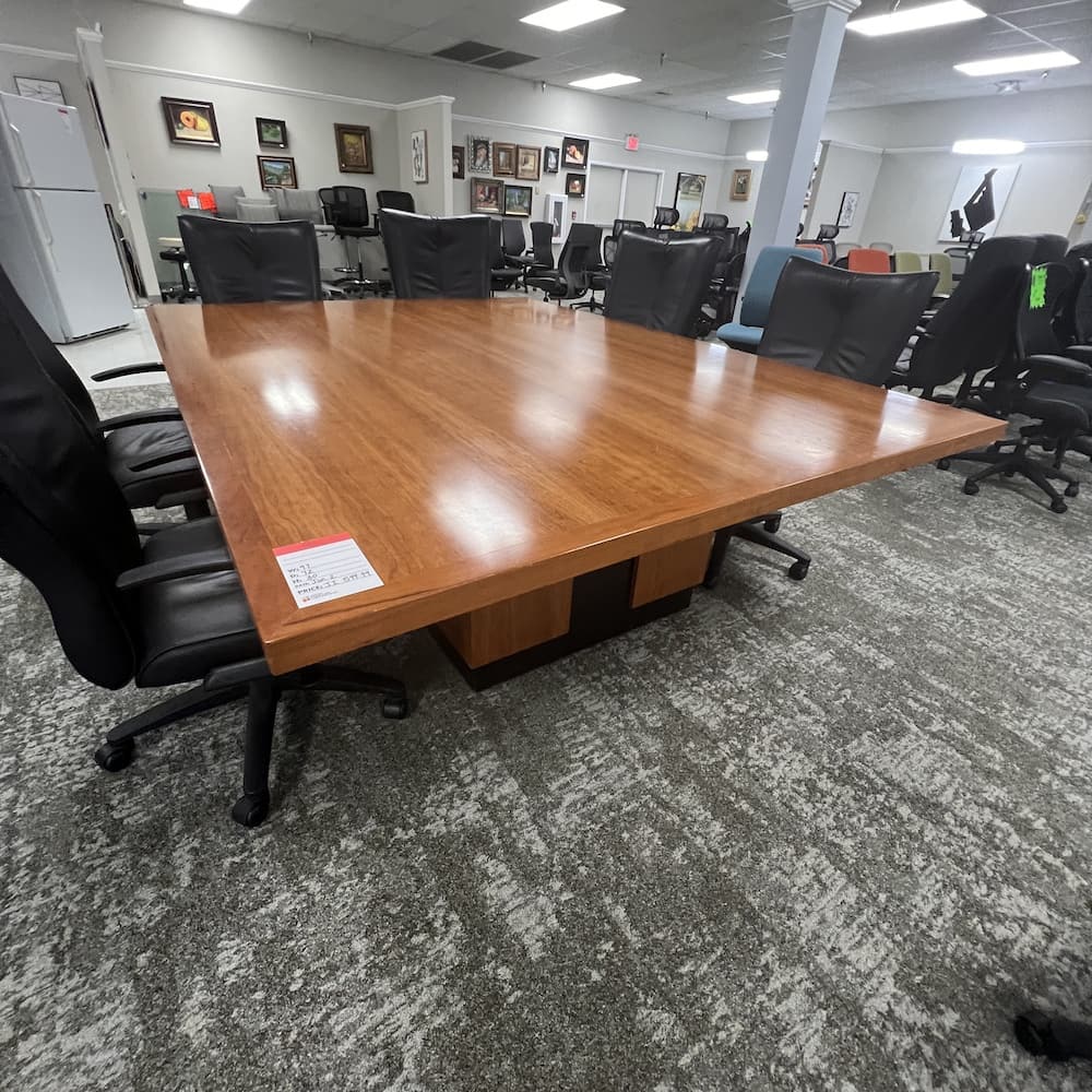 cheer veneer wood conference table 8 f t x 6 ft, used office furniture