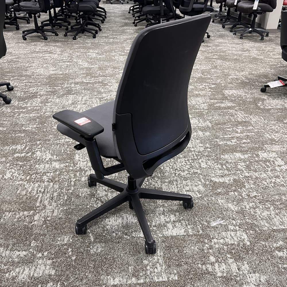 grey upholstered task chair, steelcase amia, used office furniture