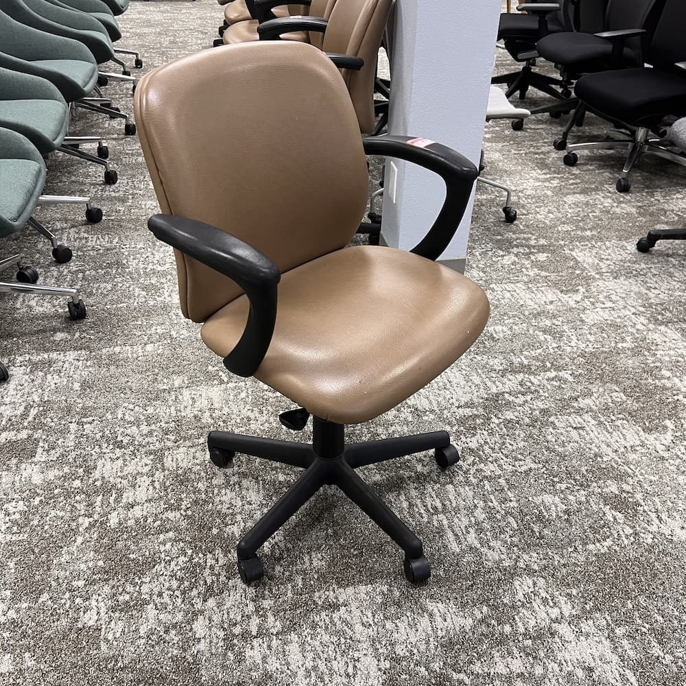 tan leather conference chair Kimball, used office furniture