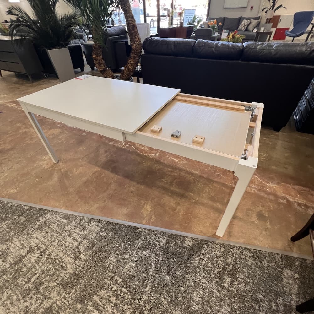 ikea white ekedalen extendable dining table, rectangle, used furniture
