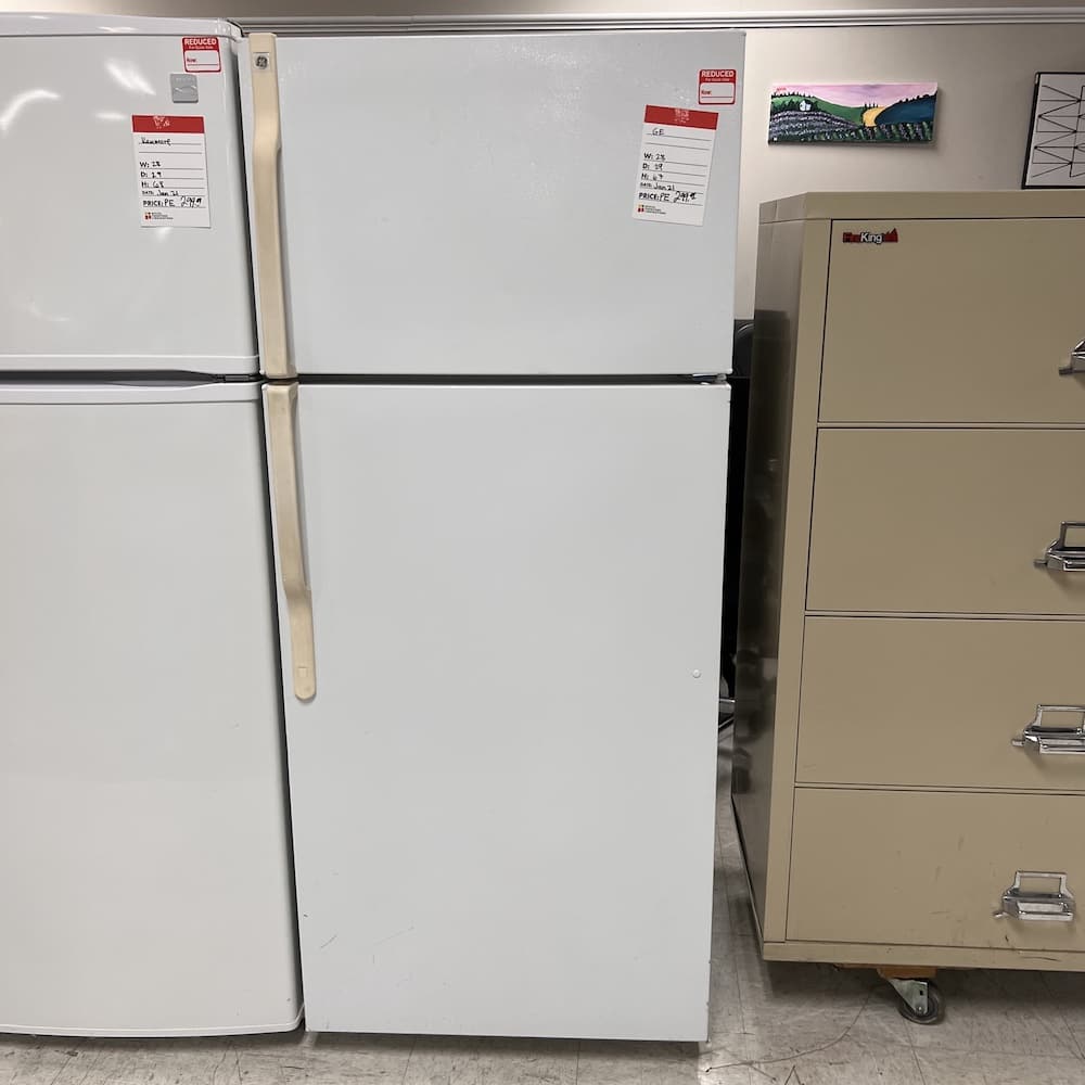 white refrigerator ge, used appliances freezer top