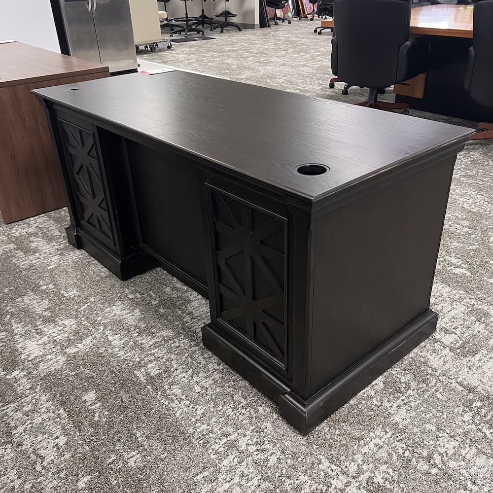 black espresso Martin furniture executive desk, used office furniture