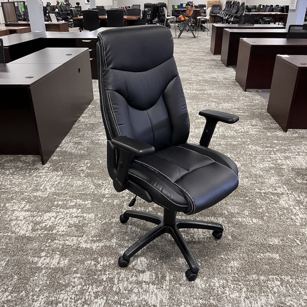 "el jefe" black plush executive conference chair, new closeout office furniture